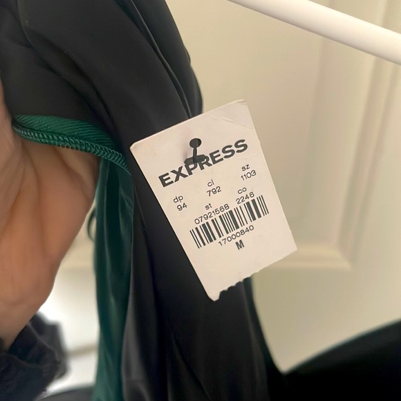 Faux satin sheen maxi dress with draped end - Picture 3 of 5